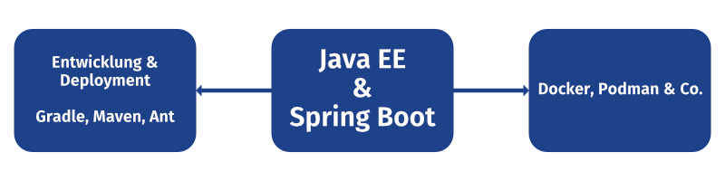 Schaubild P3/COBOL for Cloud mit Docker Container, Spring Boot, Maven, Gradle