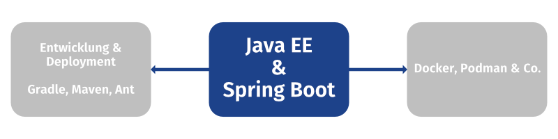 Schaubild P3/COBOL for Cloud mit Docker Container, Spring Boot, Maven, Gradle
